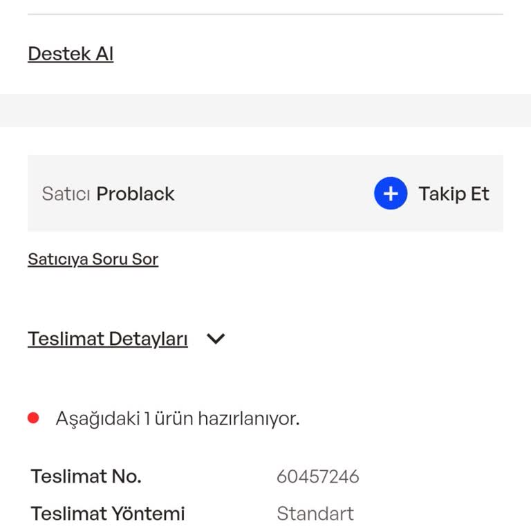 İdefix Problack İsimli Satıcı Ürünü Kargolamadı!