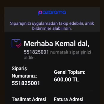 Pazarama Ürünü Göndermiyor Para İadesi Yapmıyor