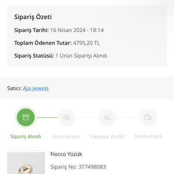 Aja Jewels Satın Alınan Ürünleri Göndermiyor