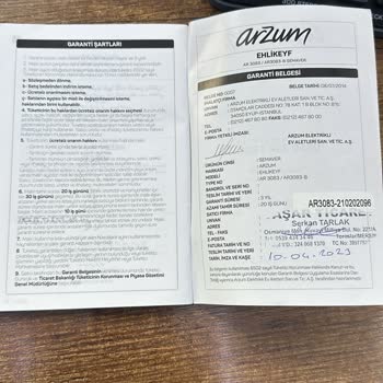 Arzum Satın Alınan Üründe Yaşanan Teknik Sorunlar Ve Servis Deneyimi