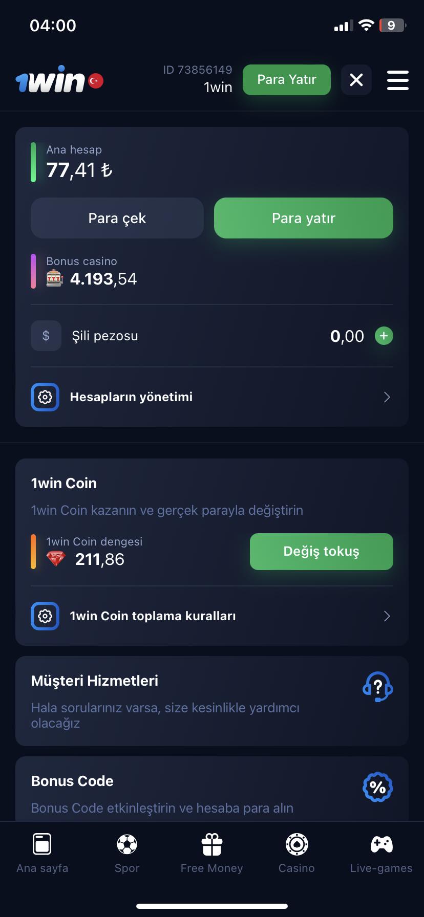 1Win Bonus Withdrawal Support Request - Xolvie