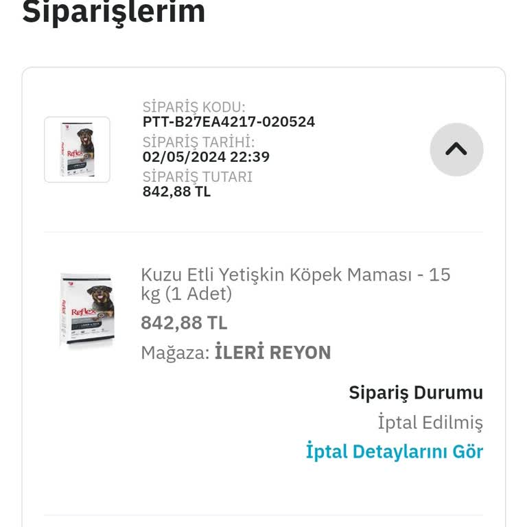 Epttavm Bir Hafta Sonra Ücret Zammı Nedeniyle Siparişimin İptali!