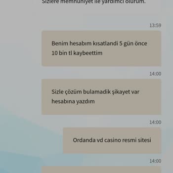 VD Casino Mağdur Oldum Bu Site Yüzünden