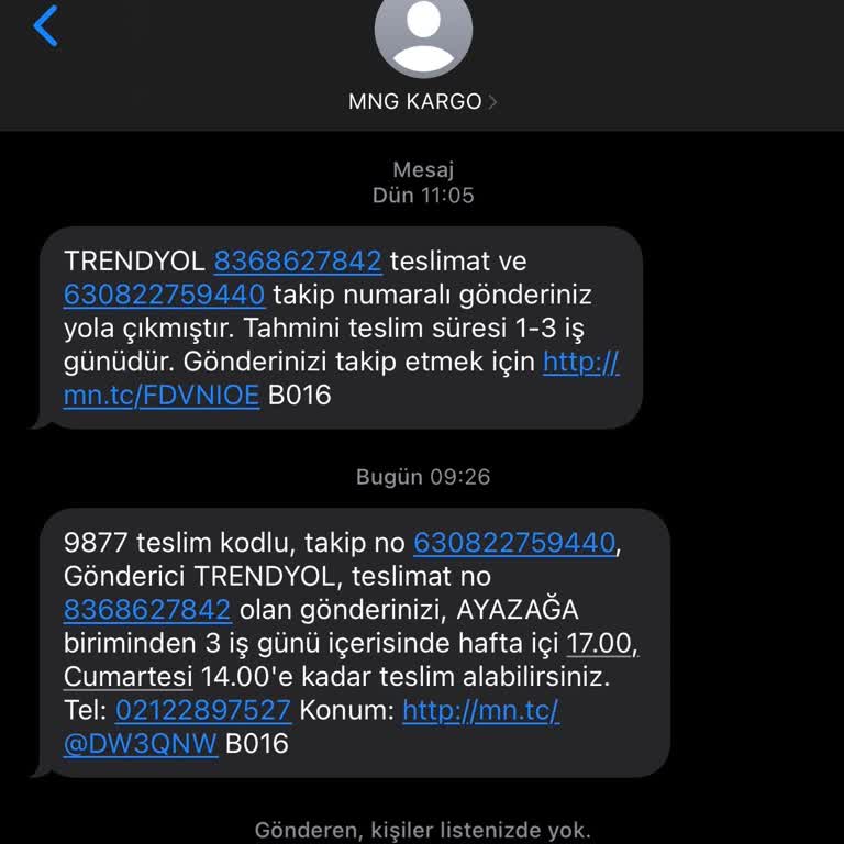 MNG Kargo Siparişimi Teslim Etmiyor