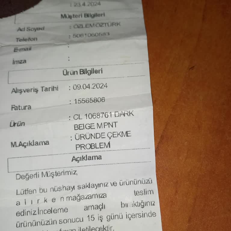 Colin's Pantolon Şikayet