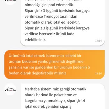 Armonika İptal İşlemi Alınmadı