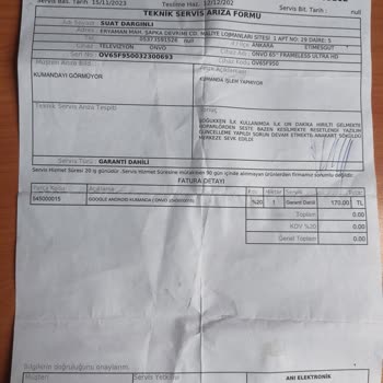 Atmaca Elektronikten Onvo Marka Almam. Müşteriye Yalan Söylüyorlar.