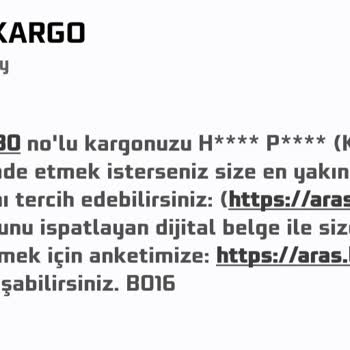 Aras Kargo Kargo Teslim Edilmemesi