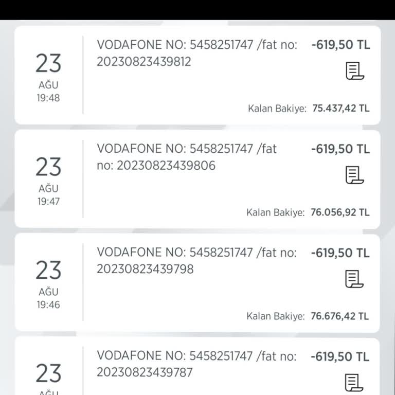 Vodafone Alacak Faturası Fazla Kesinti
