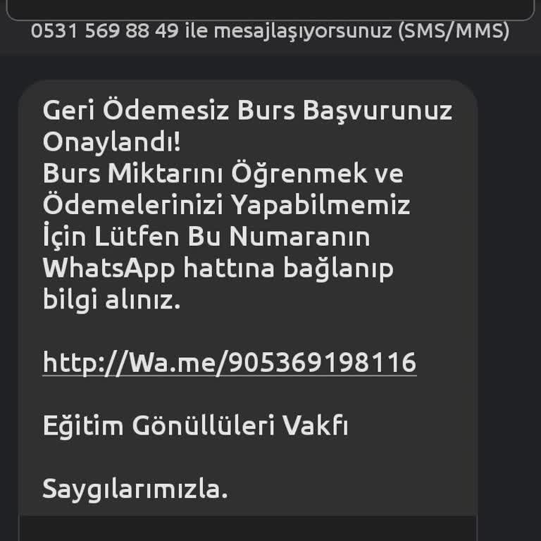 Eğitim Gönüllüleri Vakfı (Burs Başvuru) Eğitim Gönüllüleri Vakfı Burs Yalanı