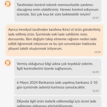 Trendyol Ücret İadesi Oyunu Ve Sıfır Diye İkinci El Ürün Satışı.