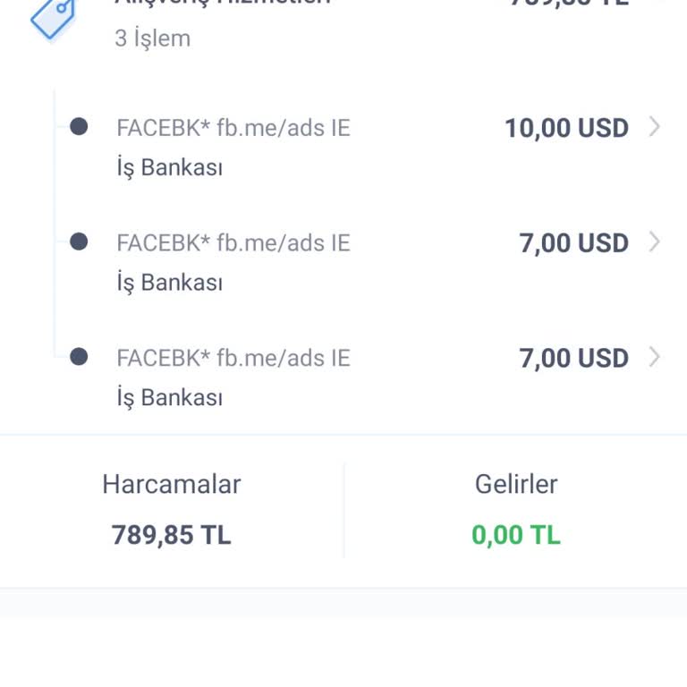 Facebook Ads İle İlgili Bilgi Dışı Kredi Kartından Para Çekmiş.