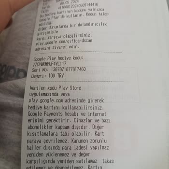 Google Play Play Kod Hatası.