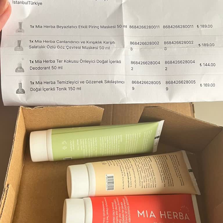 Mia Herba Eksik Ve Yanlış Gelen Ürünler