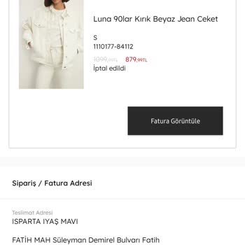 Mavi Online Alışveriş Şikayet