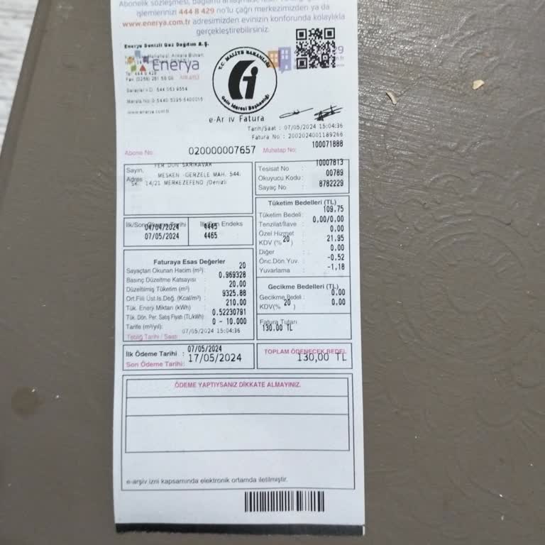 Enerya Denizli Doğalgaz Fatura İndiriminin Uygulanması Talebi.