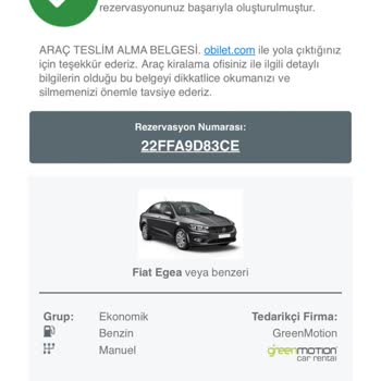 Obilet Araç Kiralama Seyahat Günümüzde Aracı İptal Etti