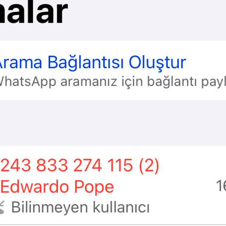 WhatsApp'tan Yabancı Numaralarla Aranmak