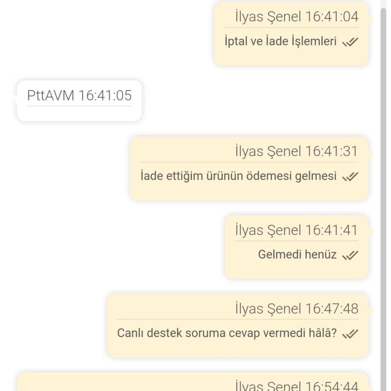 PttAVM Müşteri Hizmetleri İlgilenmiyor. İade Sürecinde Sorun Var