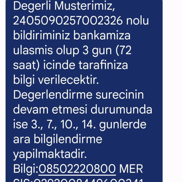 Denizbank A İlişkin Şikayetim