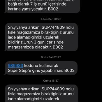 SuperStep Kalitesiz Ürün Ve İlgisiz Servis Hüsranı