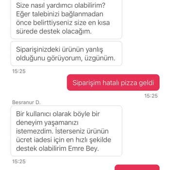 Yemeksepeti Yanlış Pizza Gönderimi