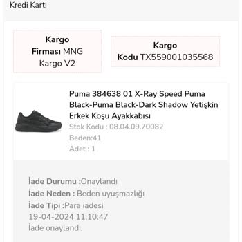 Çetinkaya Alışveriş Sitesi İade Mağduru