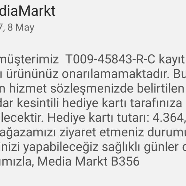 Media Markt Kasko Hikayesi Mağduruyum