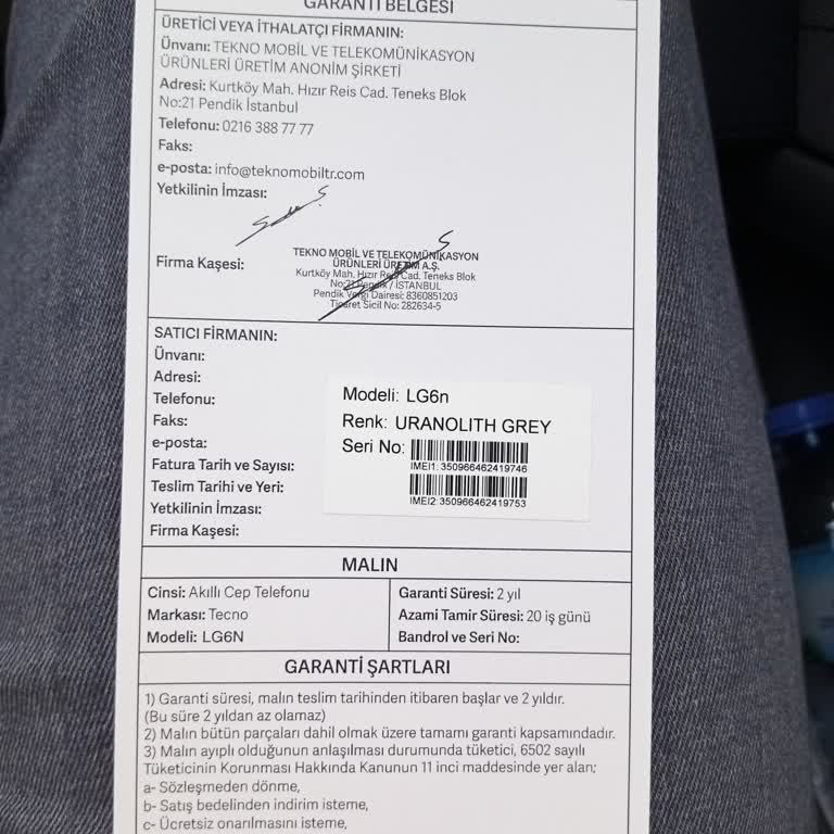 Tecno Mobile Tecno Pova Neo 2 Cihazımın Parmak İzi Çalışmıyor