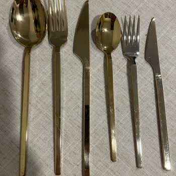 Boshqap Gold Kaşık Çatal Takımımın Rengi Atıyor