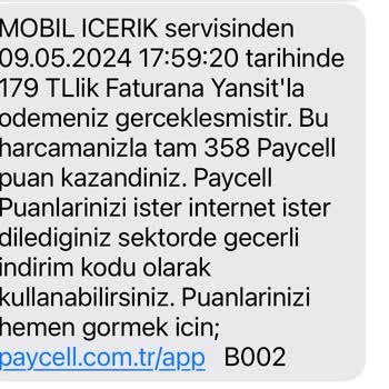 Paycell Uygulamasının Bilgi Haricinde Ücret Faturalandırması