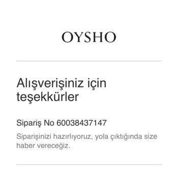 Oysho Ücreti Aldı Siparişimi Göndermiyor
