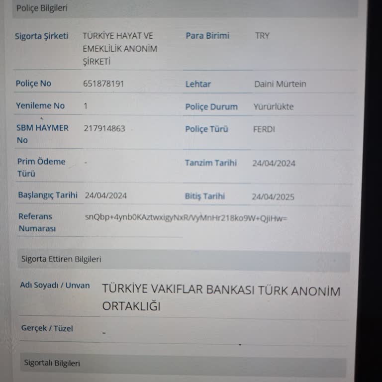 VakıfBank Kredi Hayat Sigortası Poliçe İptali İçin Talep
