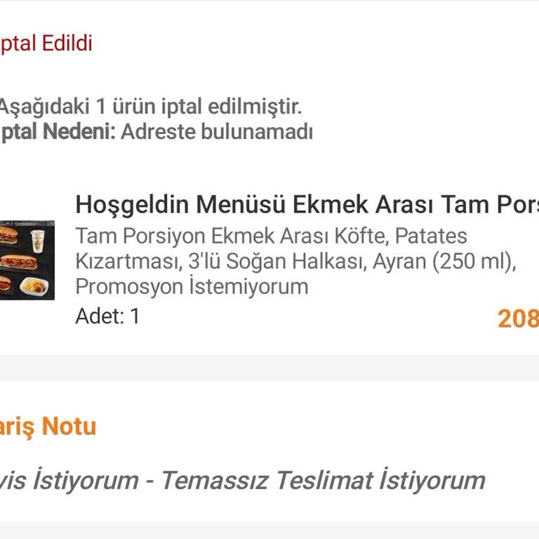 Trendyol Yemekten Yemek Yiyemedim