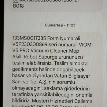 Vatan Bilgisayar Viomi Yasal Süre Aşım Problemi