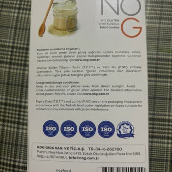 Nogfood Tahinli Kurabiye SKT Belirsizliği