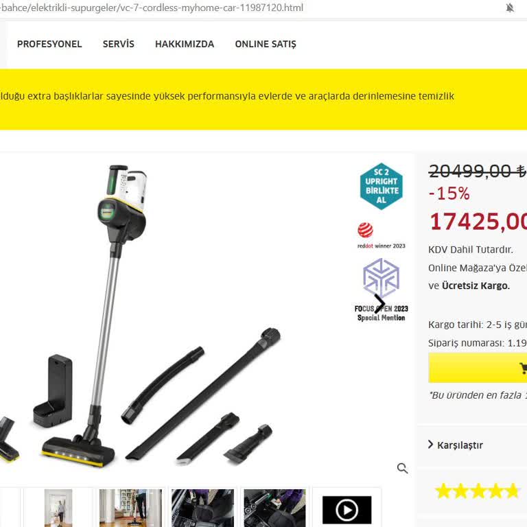 Karcher 20 Gündür Sevk Edilemeyen Ürünler