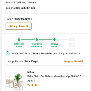 Sürat Kargo Ürünümüzü 15 Gündür Teslim Etmiyor.