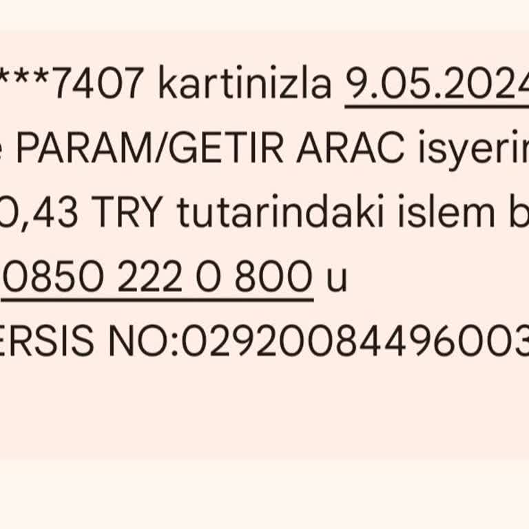 GetirAraç Kartımdan Habersiz Para Çekildi