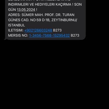 Infinity GYM İstenmeyen SMS'ler Ve Gizlilik İhlali Şikayeti