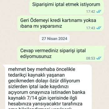 Sanal Yağ Market Ücret İadesi Yapmıyor