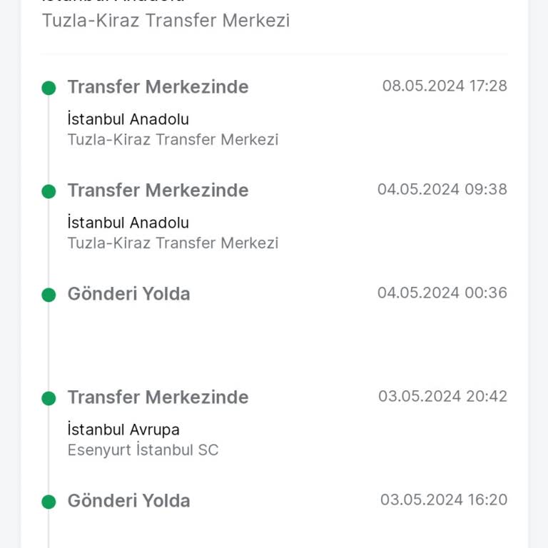 Trendyol Express Tuzla Kiraz Transfer Merkezi