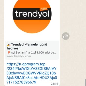 Sahte Trendyol Anneler Günü Çekilişi Linki