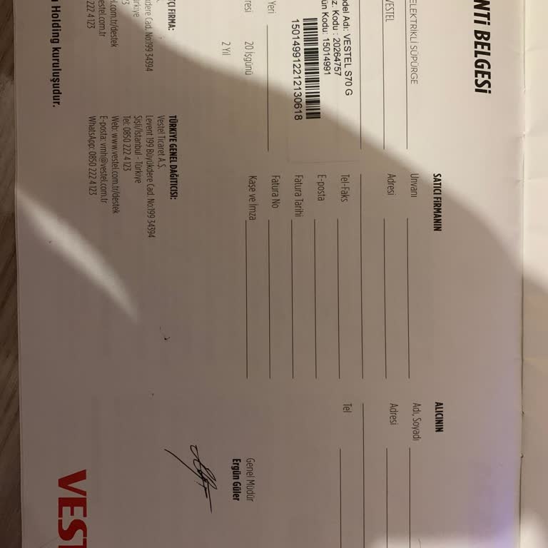 Vestel Dikey Elektrikli Süpürge