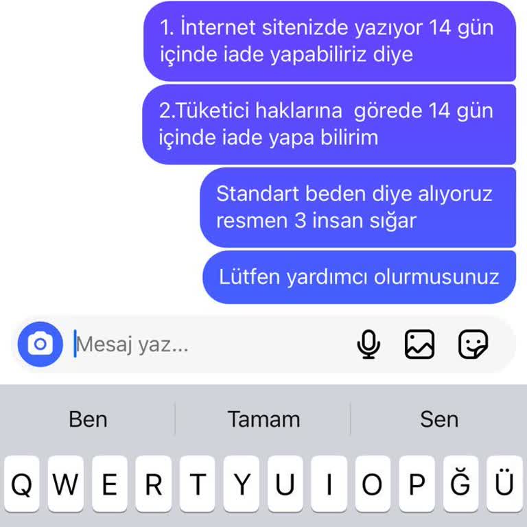 Qayle Store Geri İade Almıyorlar (bedenleri Çok Büyük)