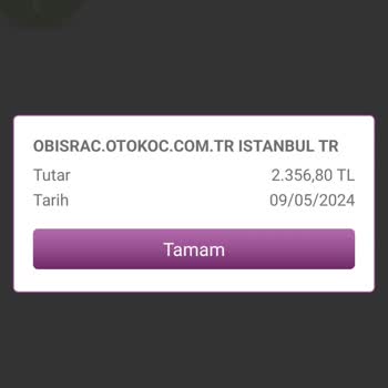 Avis Kredi Kartından Onaysız İşlem!