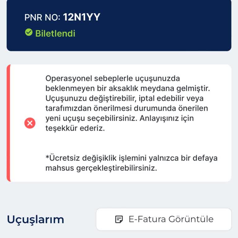 AJet (Anadolu Jet) Uçuş İptal Problemi