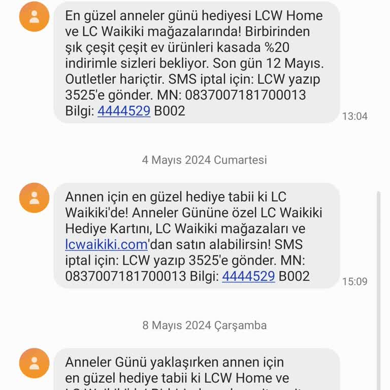 LCW Sürekli Anneler Günü Mesajı Atıyor
