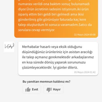 Trendyol La Gabya Adlı Satıcıdan Ürün Gönderilmedi