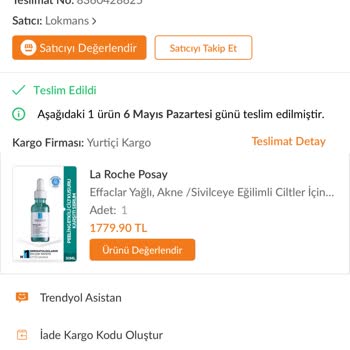 La Roche - Posay Effaclar Serum Kullanımı Sonrası Ciltte Yanma Şikayeti